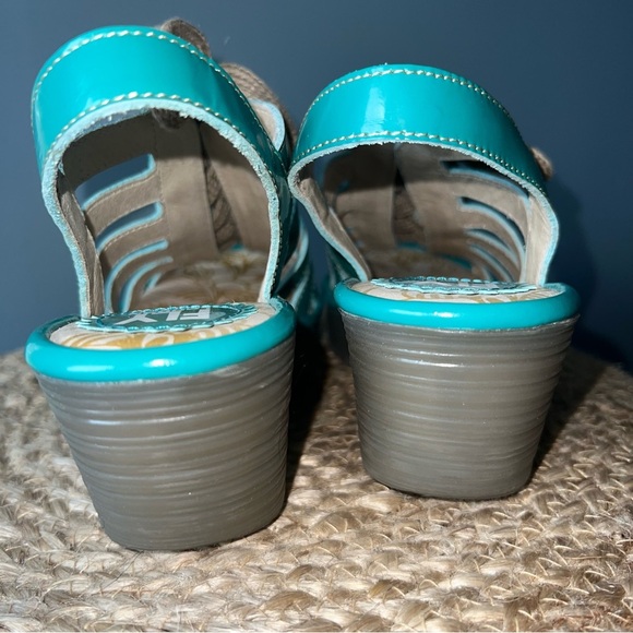 Fly London Yita Lace Up Leather Wedge Sandals - Picture 5 of 7